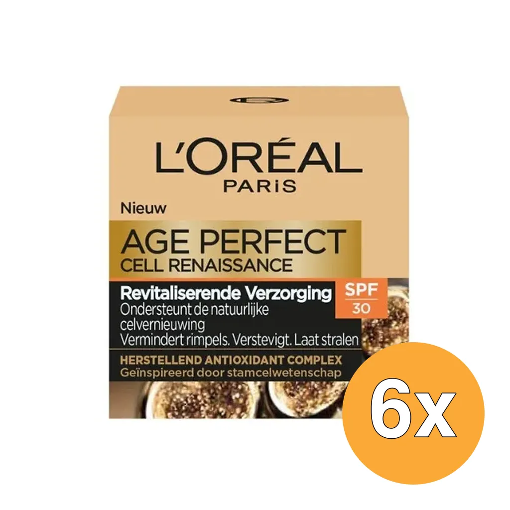 6x L'Oréal Paris Age Perfect Cell Renaissance Dagcreme SPF30 (50 ml)
