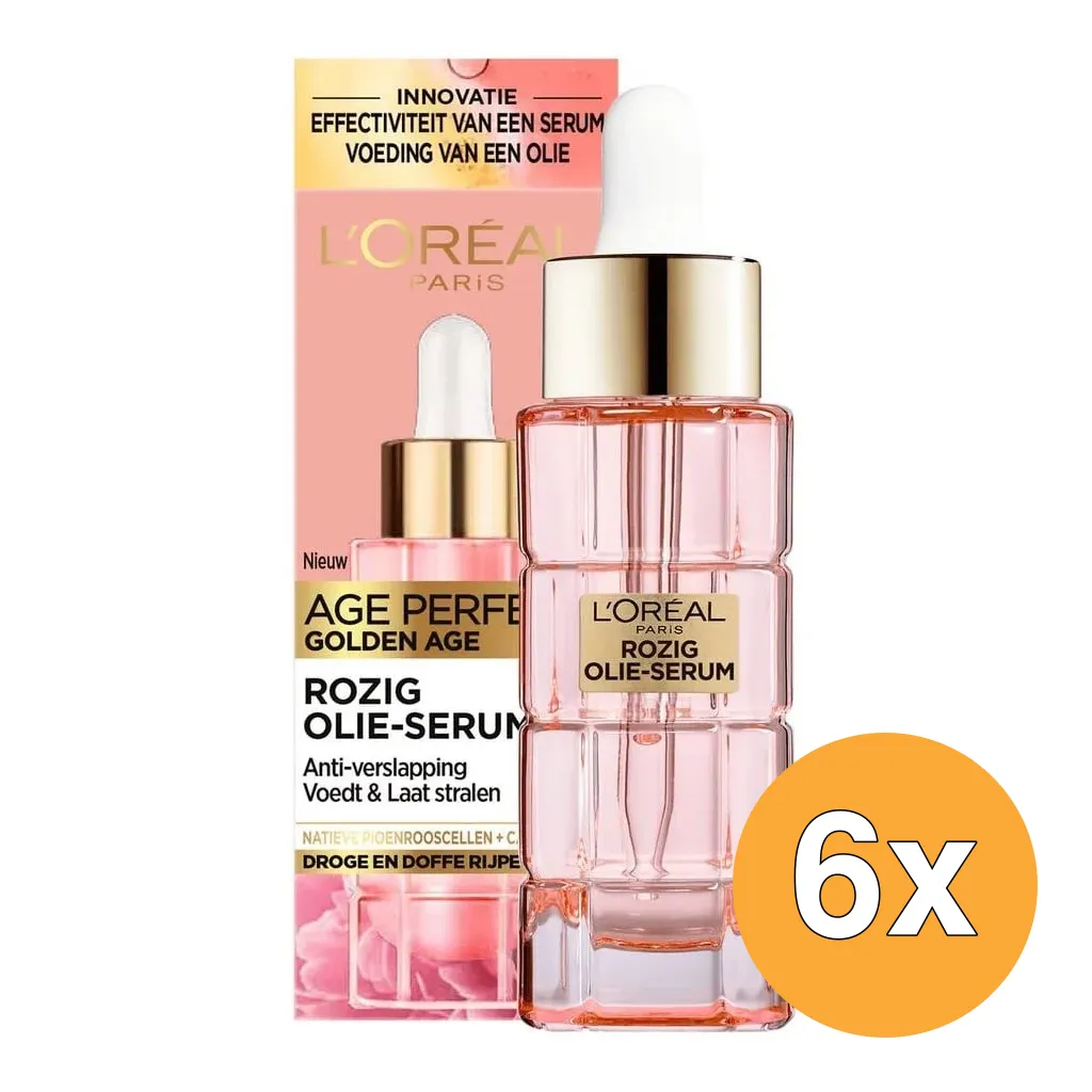 6x L'Oréal Paris Age Perfect Golden Age Rozig Olie Serum (30 ml)