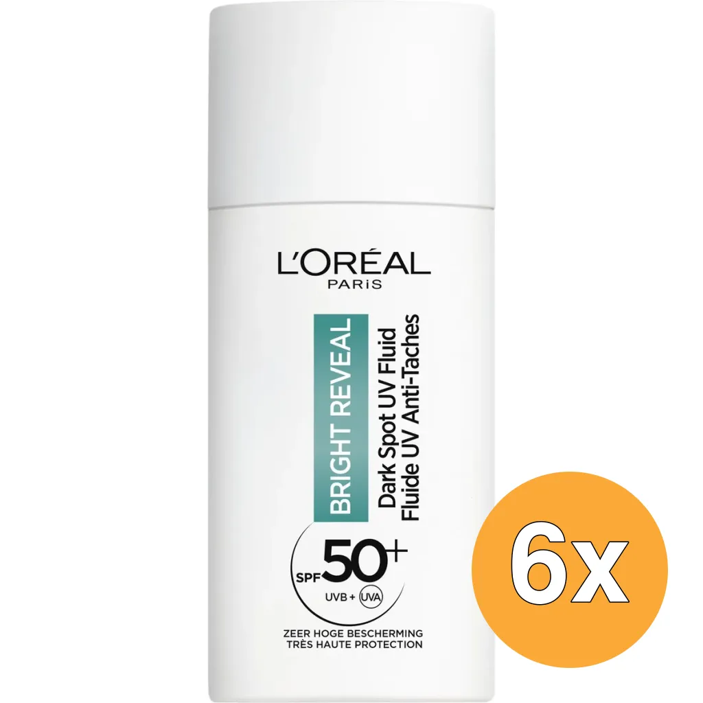 6x L'Oréal Paris Bright Reneal Fluid Niacinamide SPF 50 (50 ml)