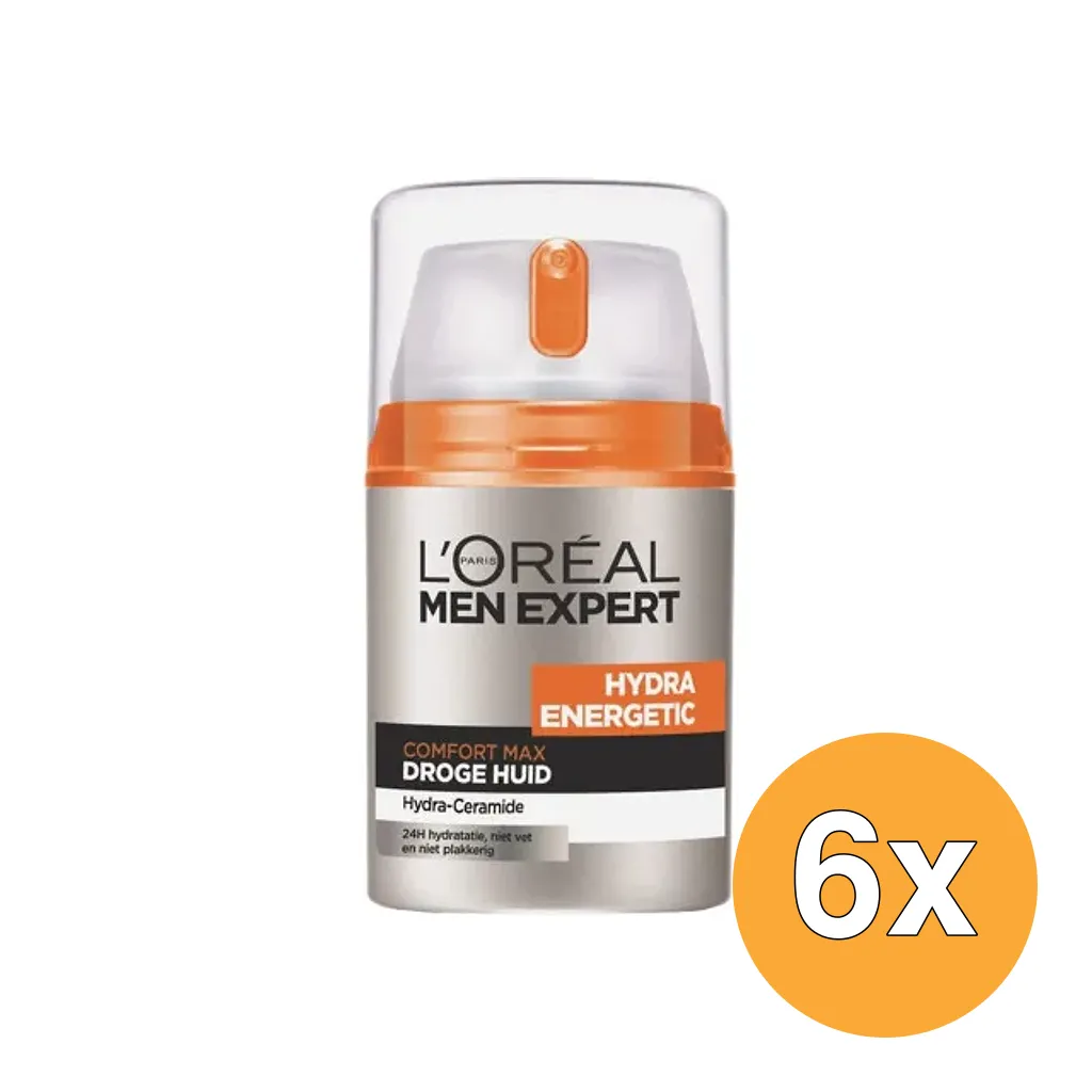 6x L'Oréal Paris Men Expert Hydra Energetic Comfort Max (50 ml)