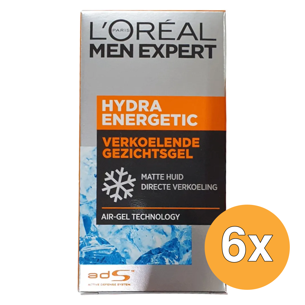 6x L'Oréal Paris Men Expert Hydra Energetic Intens Hydraterende Gel (50 ml)