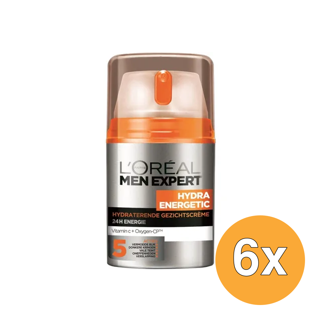 6x L'Oréal Paris Men Expert Hydra Energetic Moisturizer (50 ml)