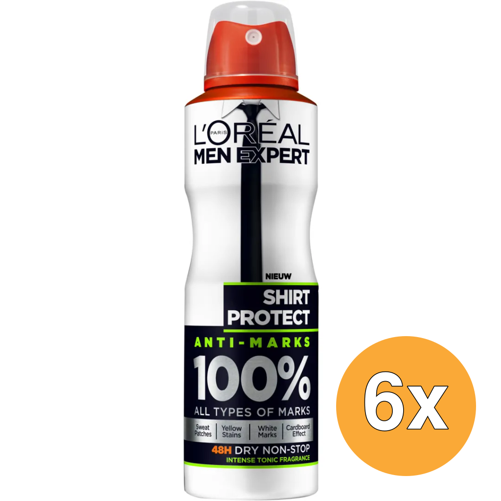 6x L'Oréal Paris Men Expert Deospray Sos Protect Shirt (150 ml)