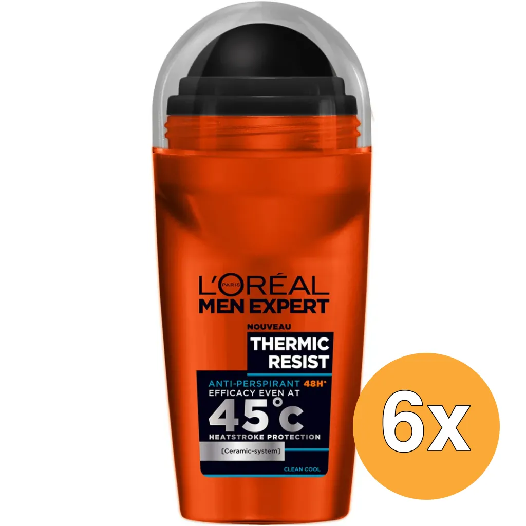 6x L'Oréal Paris Men Expert Deoroller Thermic Resist (50 ml)