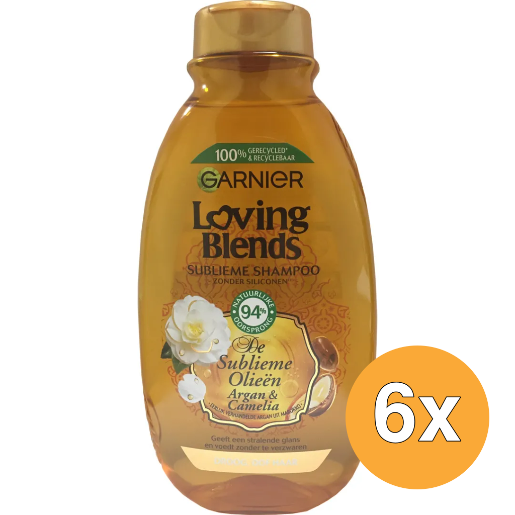 6x Garnier Loving Blends Shampoo Argan & Cameliaolie (300 ml)