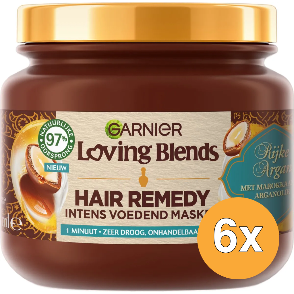6x Garnier Loving Blends Haarmasker Rijke Argan (340 ml)