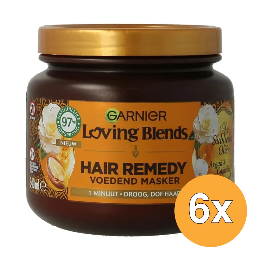 6x Garnier Loving Blends Haarmasker Argan & Kamilleolie (340 ml)