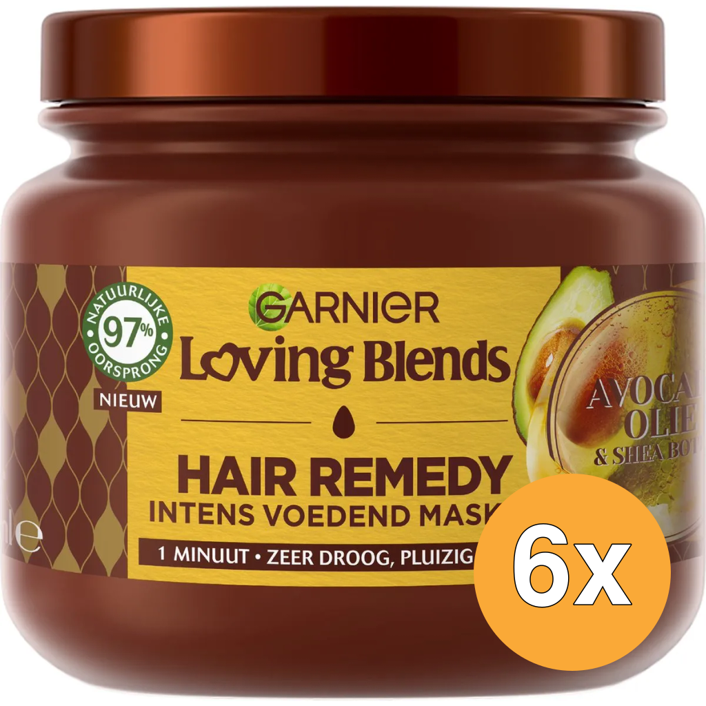 6x Garnier Loving Blends Haarmasker Avocadoolie & Shea Boter (340 ml)