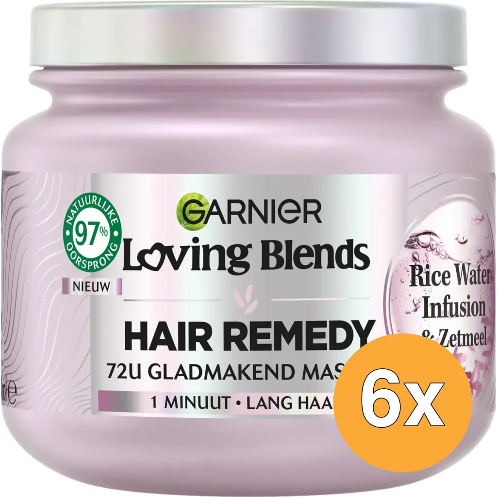 6x Garnier Loving Blends Haarmasker Rice Water Infusion (340 ml)
