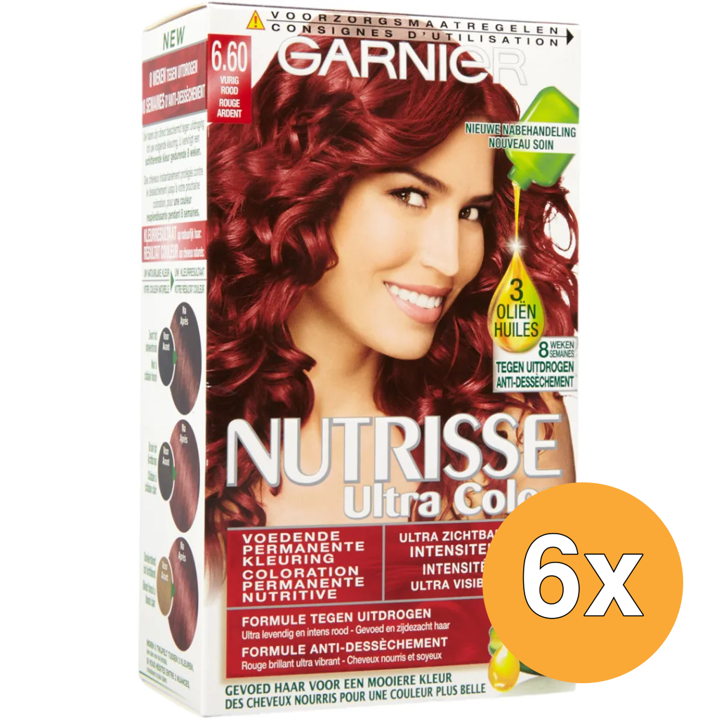 6x Garnier Nutrisse Ultra Color 6.6 (1 set)