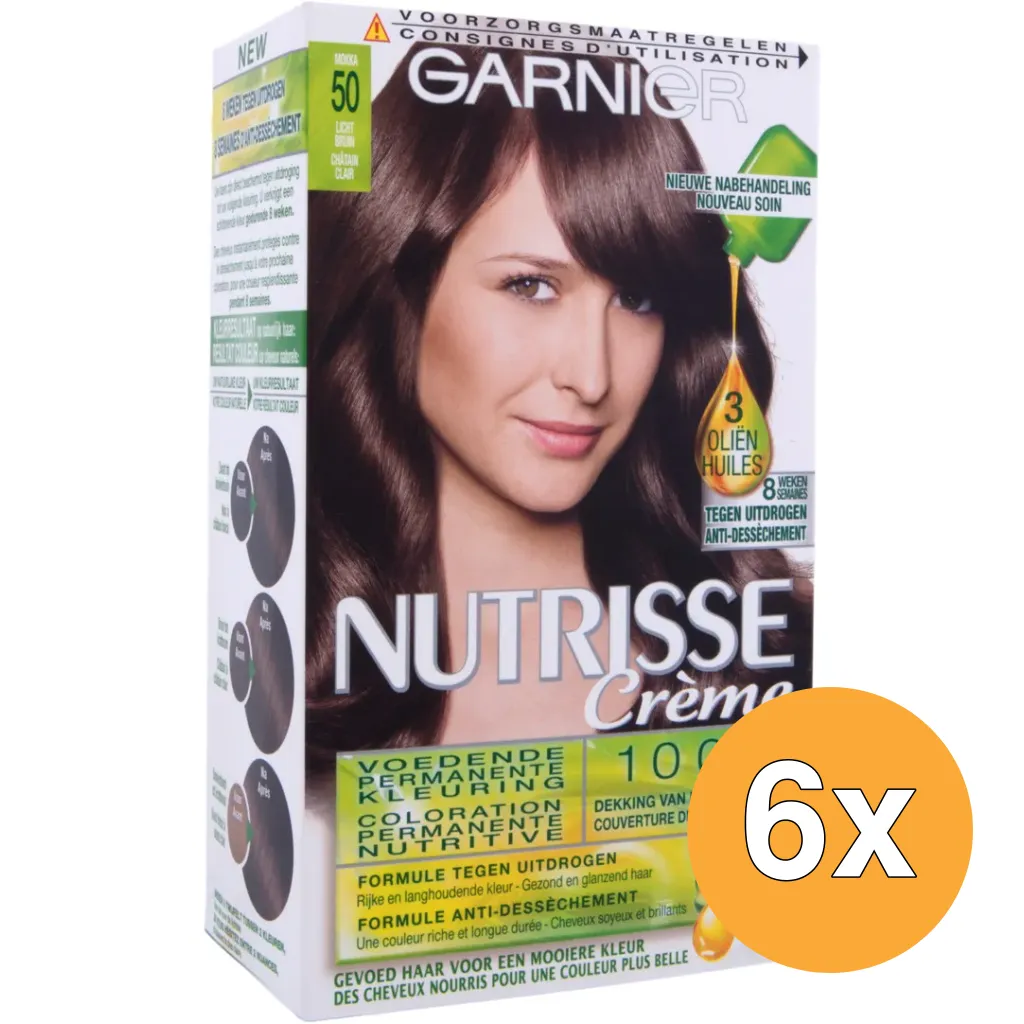 6x Garnier Nutrisse Creme 5/50 Mokka (1 set)