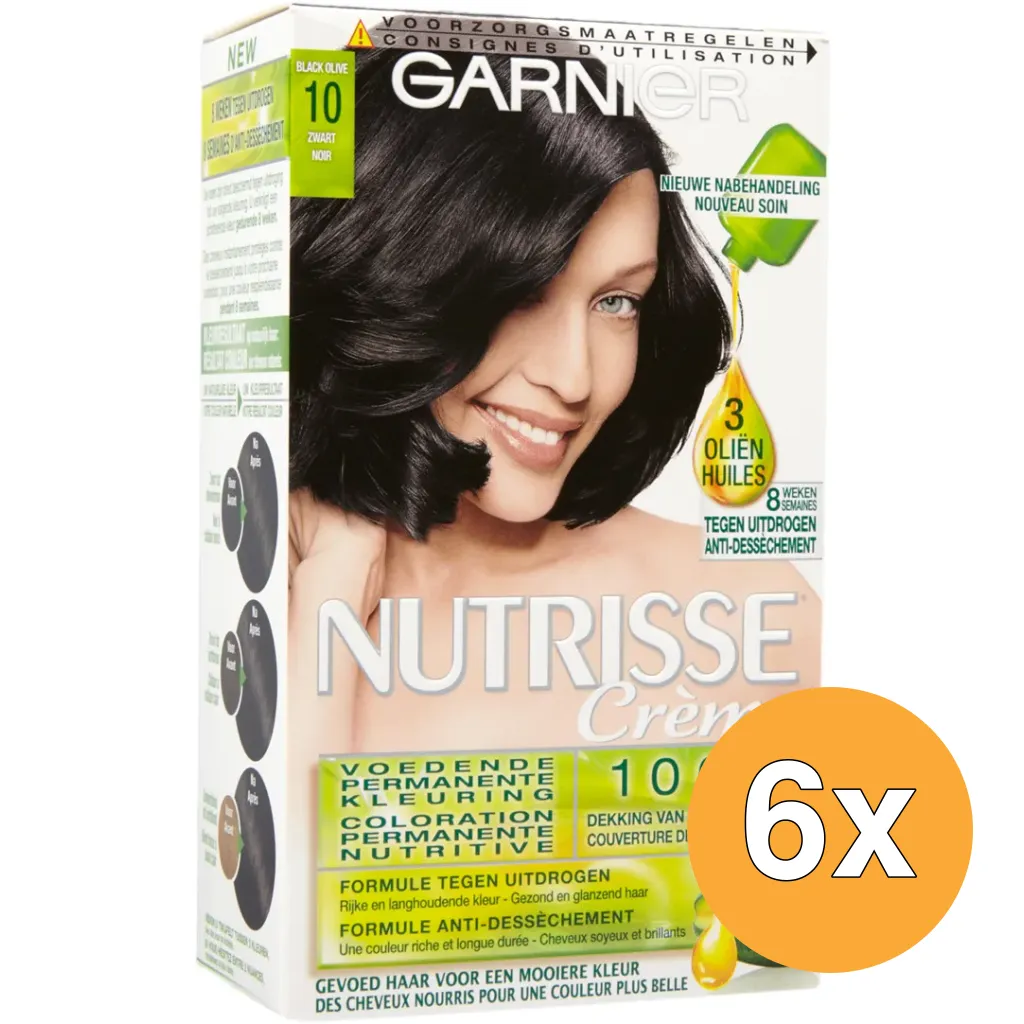 6x Garnier Nutrisse Creme 1/10 Zwart (1 stuk)