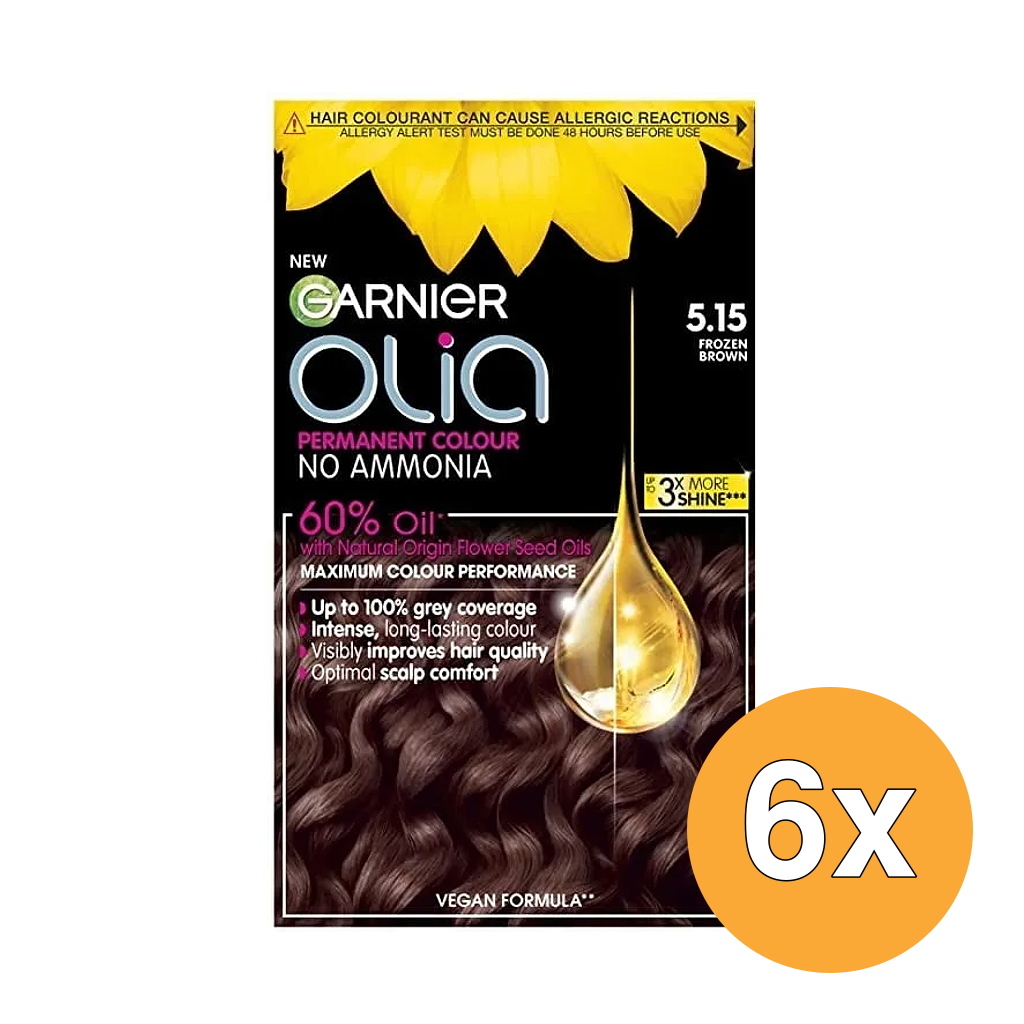6x Garnier Olia 5.15 Ijs Kastanje Lichtbruin (1 stuk)