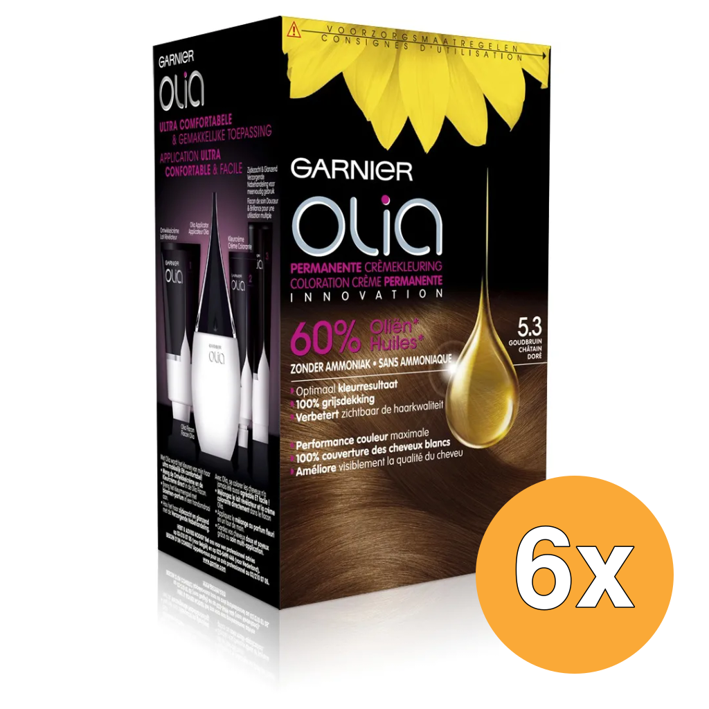 6x Garnier Olia 5.3 Golden Brown (1 set)