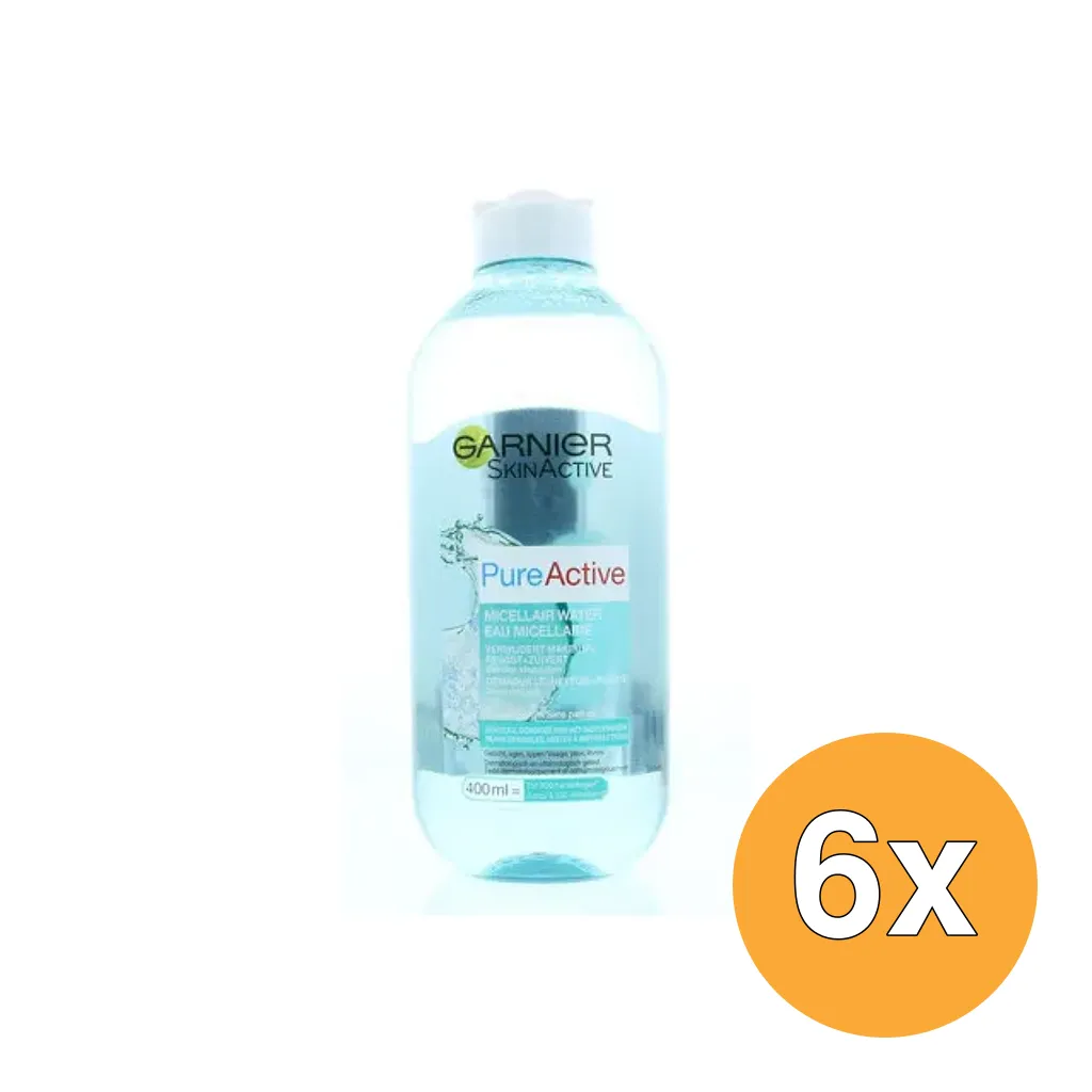 6x Garnier Skin Active Reinigingswater Micellair Gevoelig-Gemengd (400 ml)