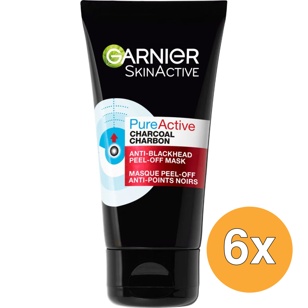 6x Garnier Pure Active Peel-Off Masker Charcoal (50 ml)