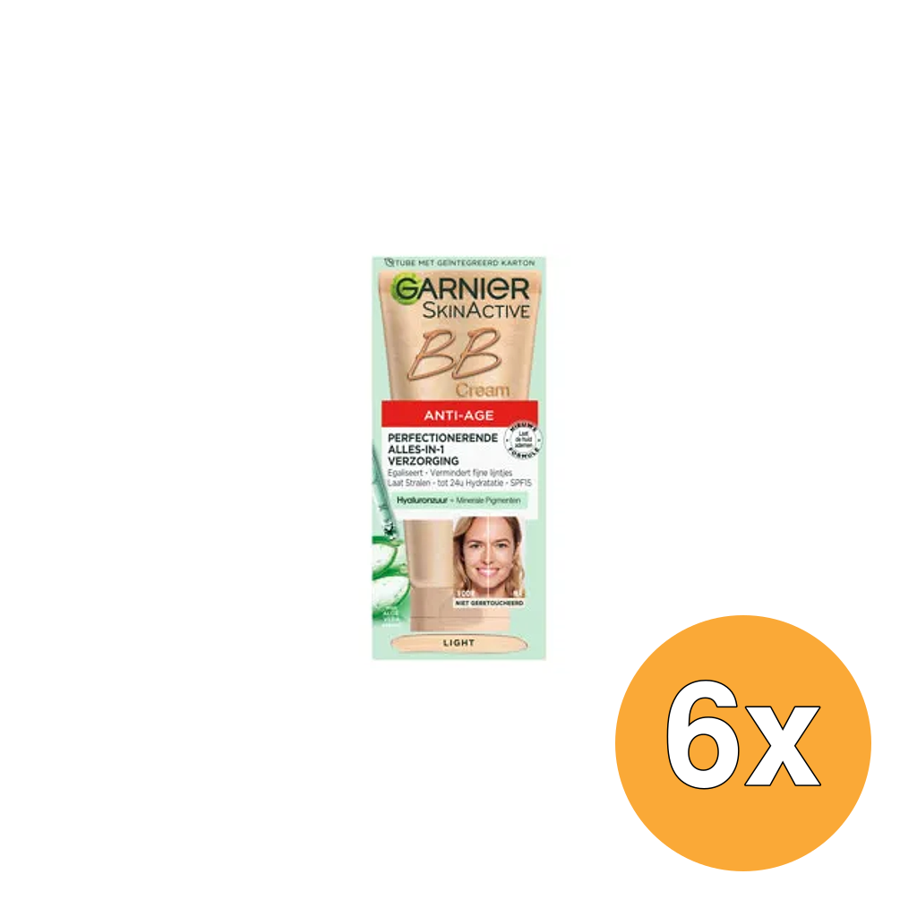 6x Garnier Skin Active BB Cream Anti Aging Light (50 ml)