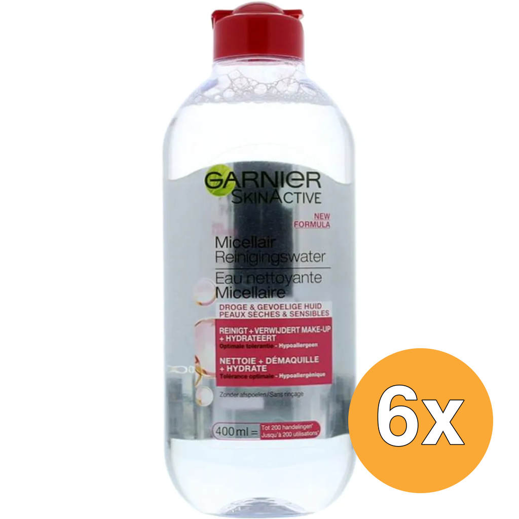 6x Garnier Skin Active Face Micellair Water (400 ml)