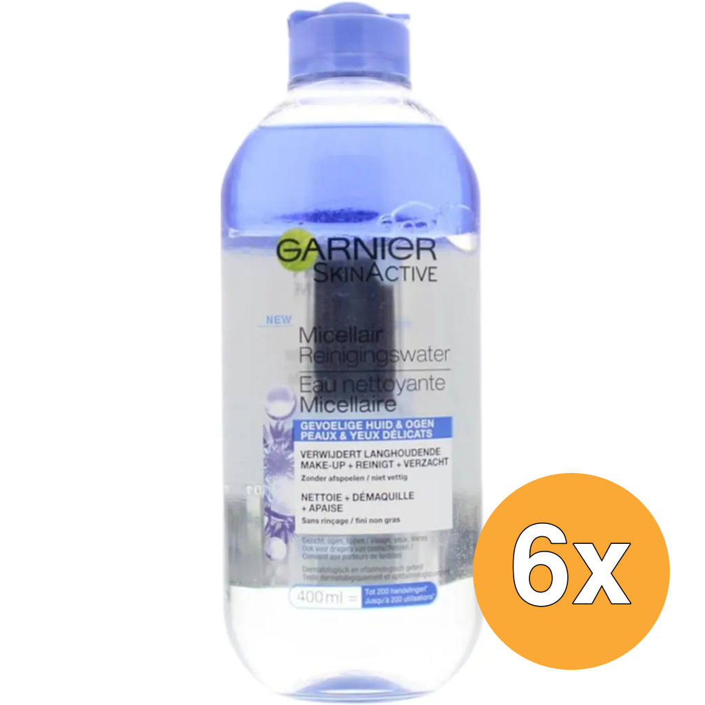 6x Garnier Skin Active Micellair Reinigingswater (400 ml)