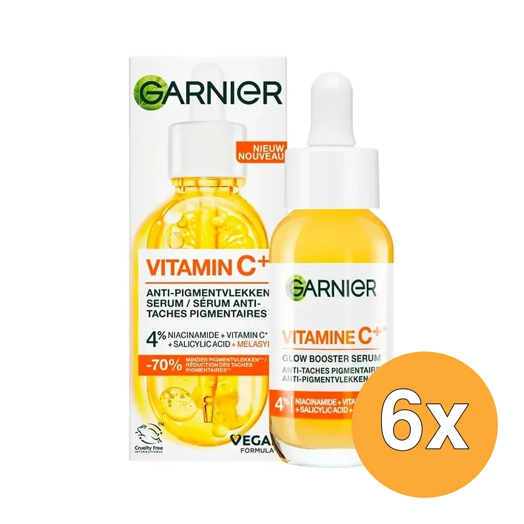 6x Garnier Skin Active Serum Anti Pigmentvlekken Vitamine C (30 ml)