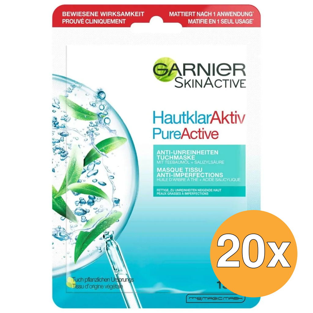 20x Garnier Pure Active Tea Tree Masker (1 stuk)