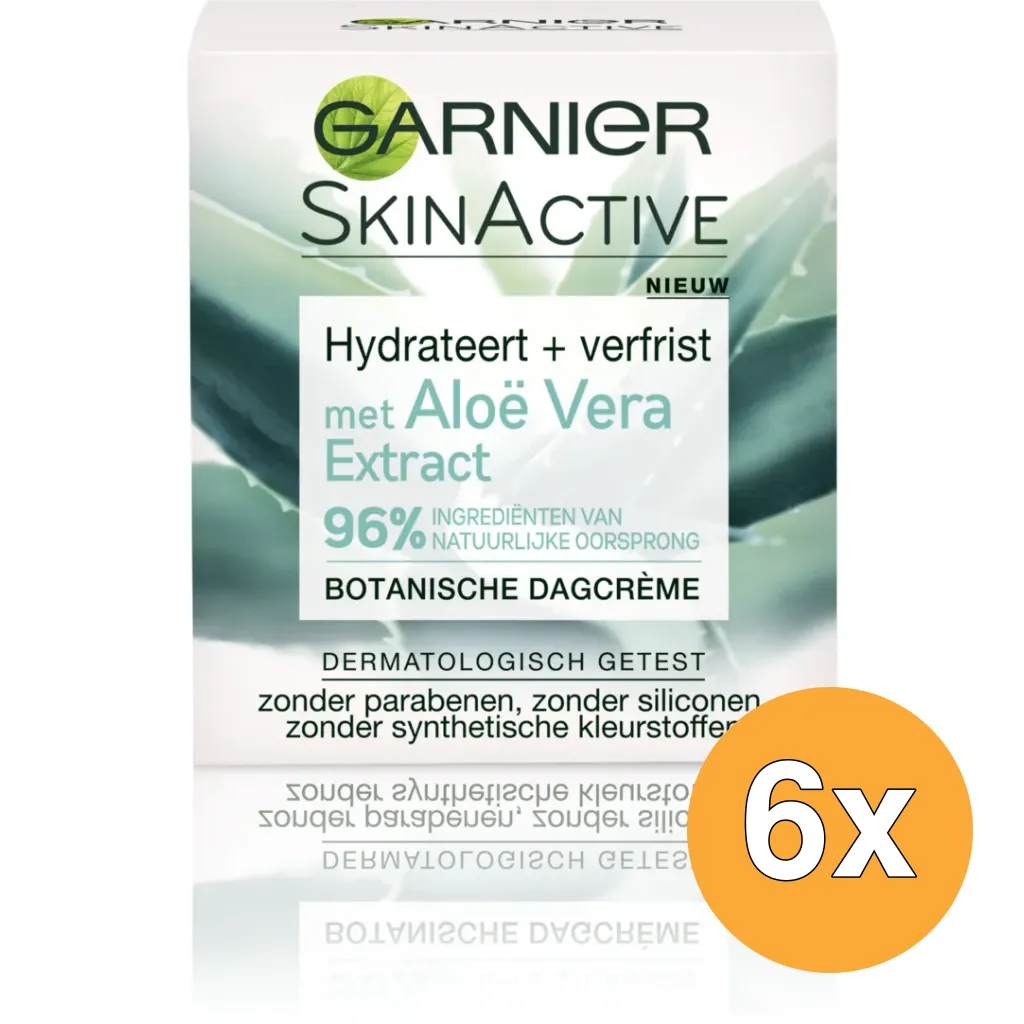 6x Garnier Skin Active Botanische Dagcreme Aloe Vera (50 ml)