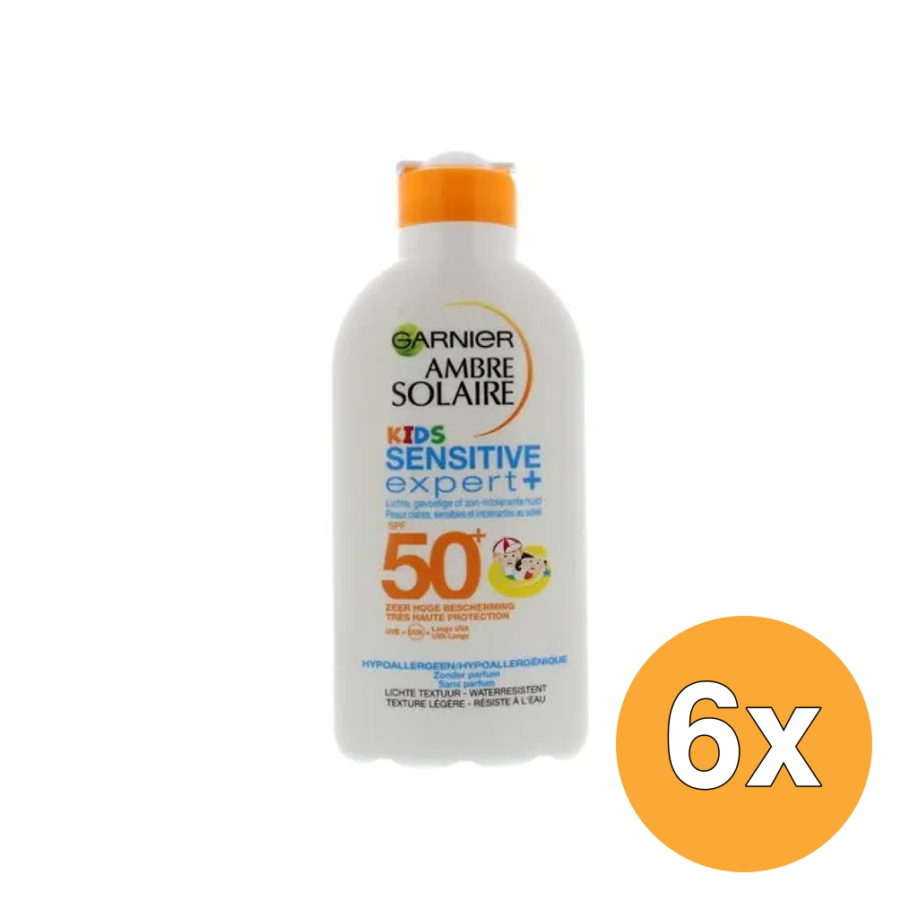 6x Garnier Ambre Solaire Kids Zonnemelk SPF50+ (200 ml)