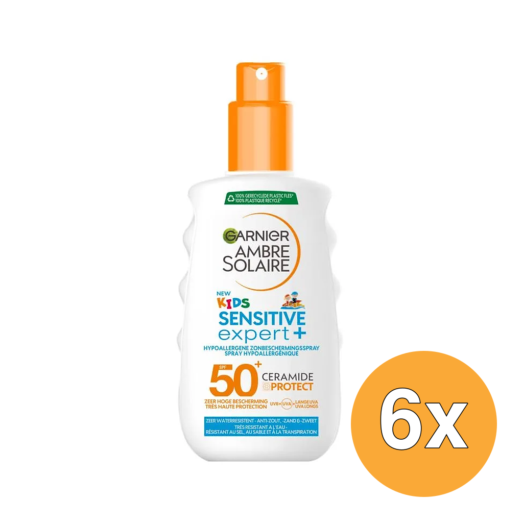 6x Garnier Ambre Solaire Kids Spray SPF50+ (200 ml)