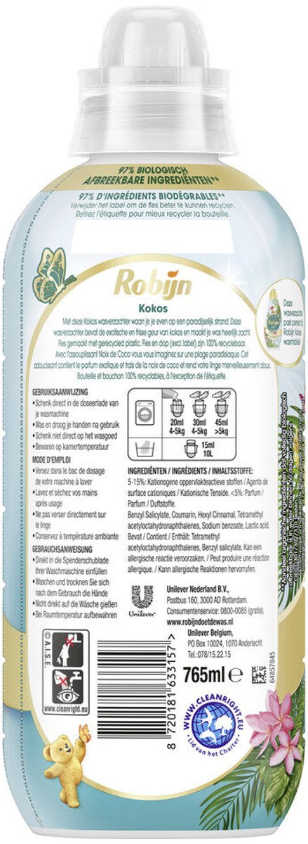 Robijn Wasverzachter Kokos Sensation (765 ml)