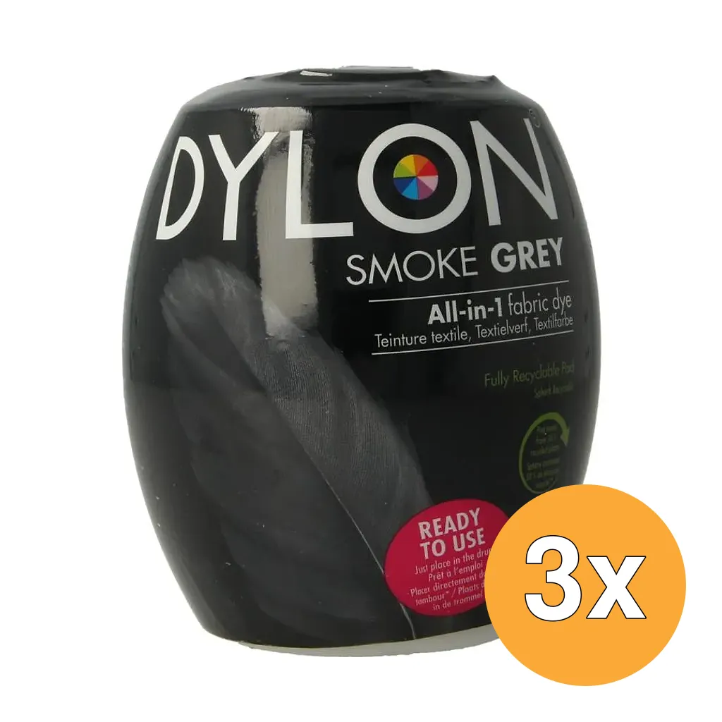 3x Dylon Pod Smokegrey (350 gr)