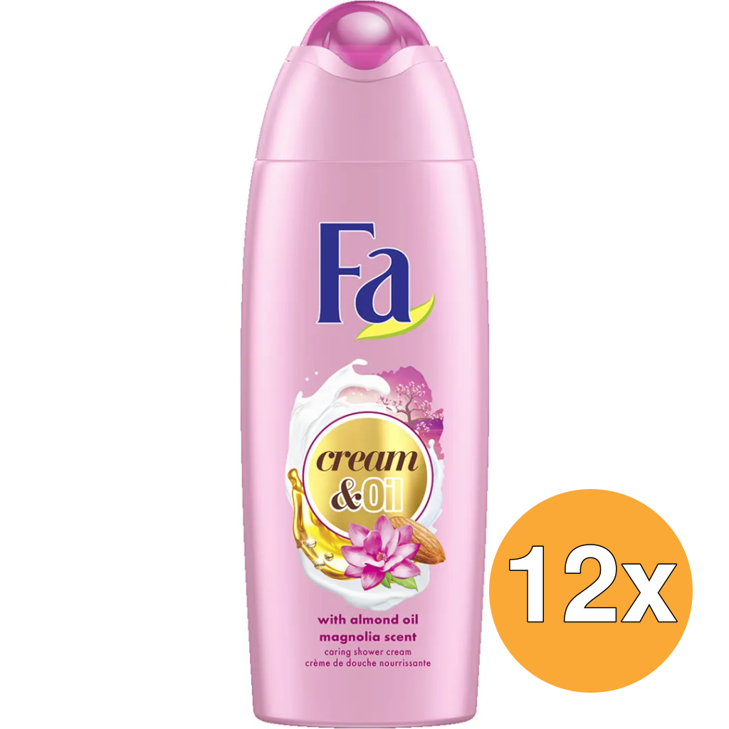 12x Fa Showergel cream and oil magnol (250 ml)