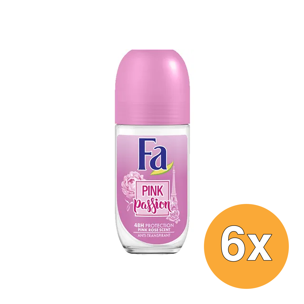 6x Fa Deoroller pink passion (50 ml)