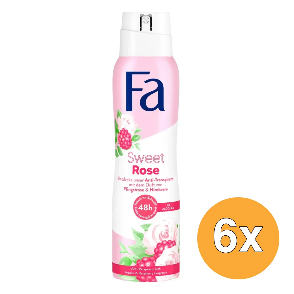 6x Fa Sweet Rose Deospray (150 ml)