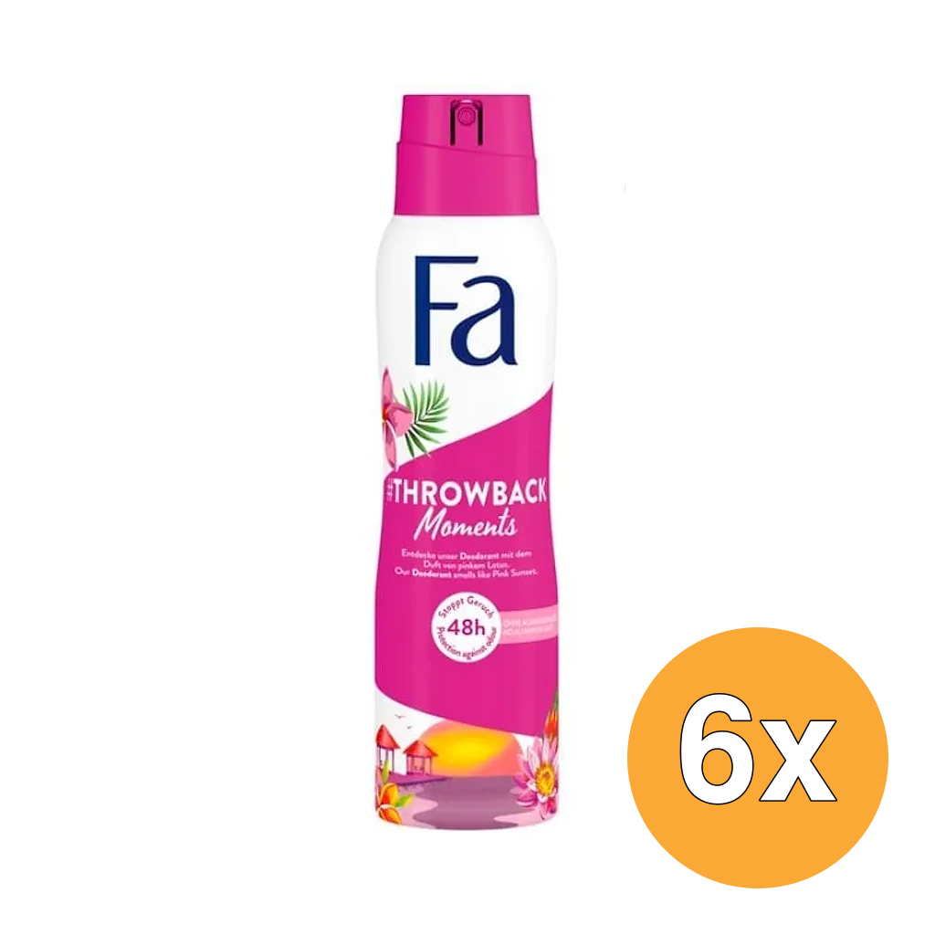 6x Fa Deo Spray Throwback Moments (150 ml)