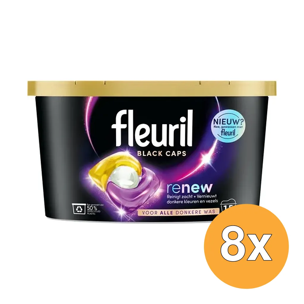 8x Fleuril Renew Black Caps (15 stuks)