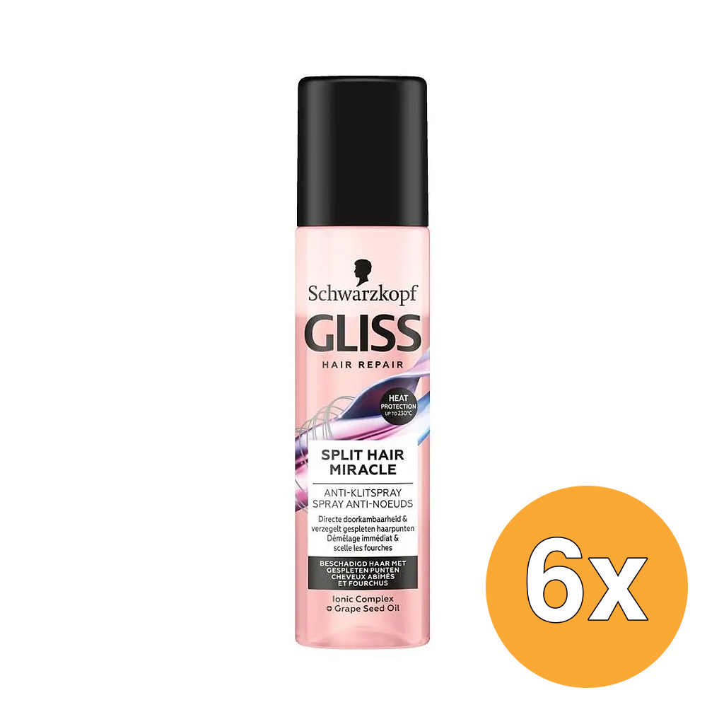 6x Gliss Kur Anti-klit spray split end mira cle (200 ml)