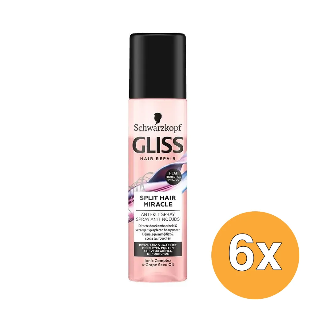 6x Gliss Kur Anti-klit spray split end mira cle (200 ml)