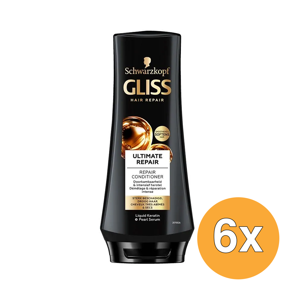 6x Gliss Kur Conditioner Ultimate Repair (200 ml)