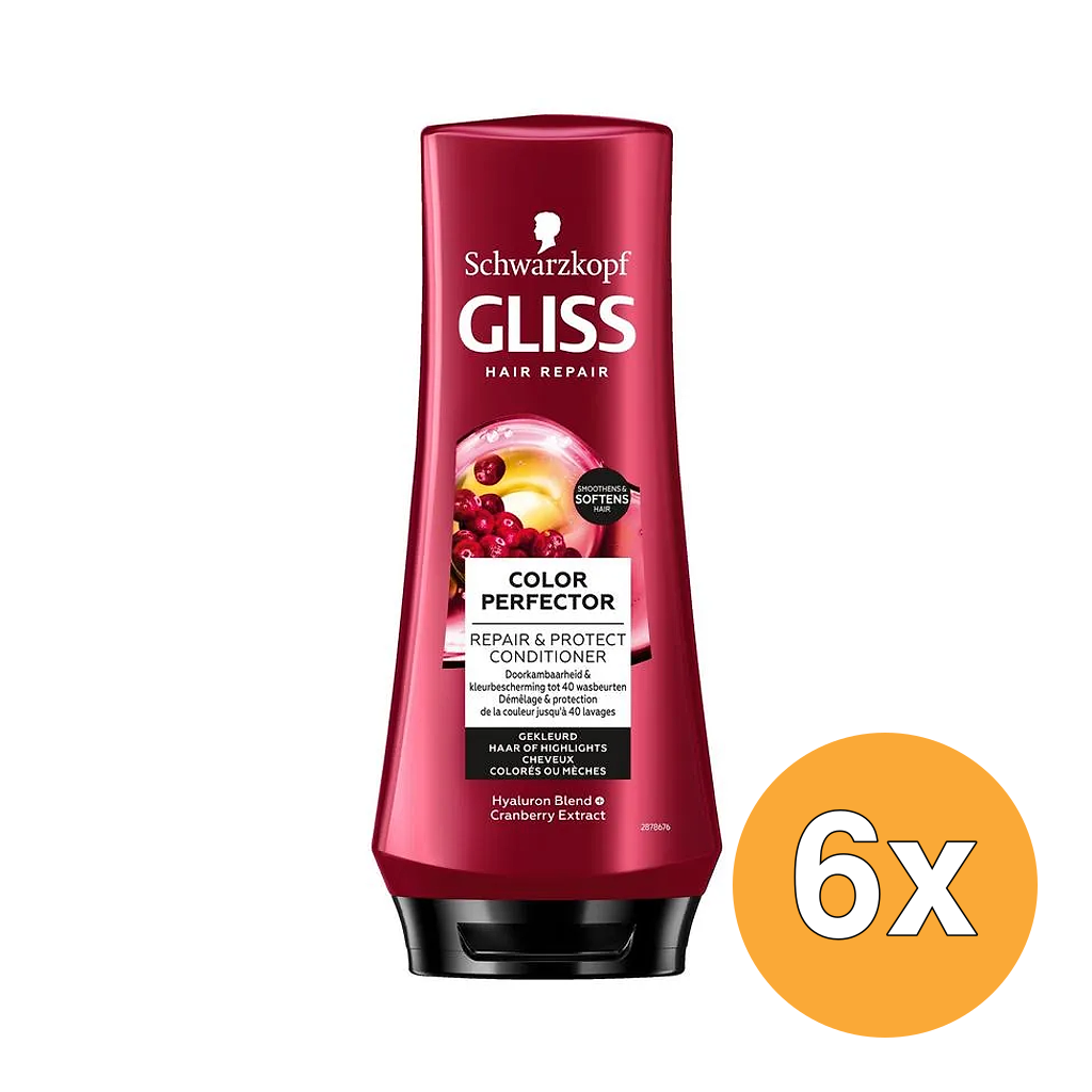 6x Gliss Kur Conditioner Color Perfector (200 ml)