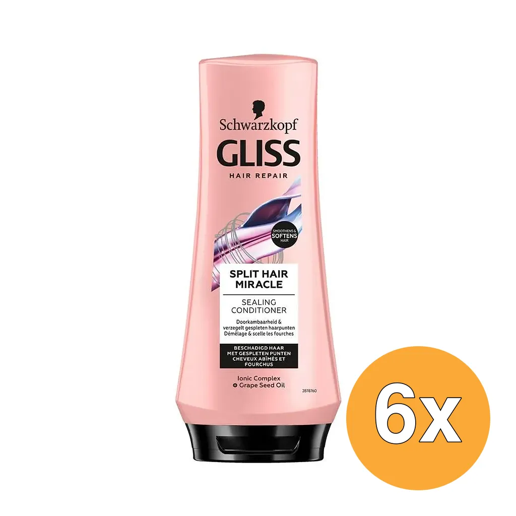6x Gliss Kur Conditioner Split End Miracle (200 ml)
