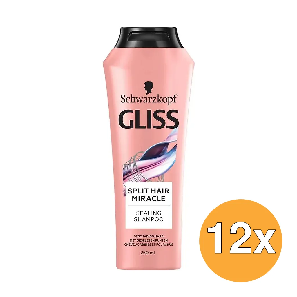 12x Gliss Kur Shampoo split end miracle (250 ml)