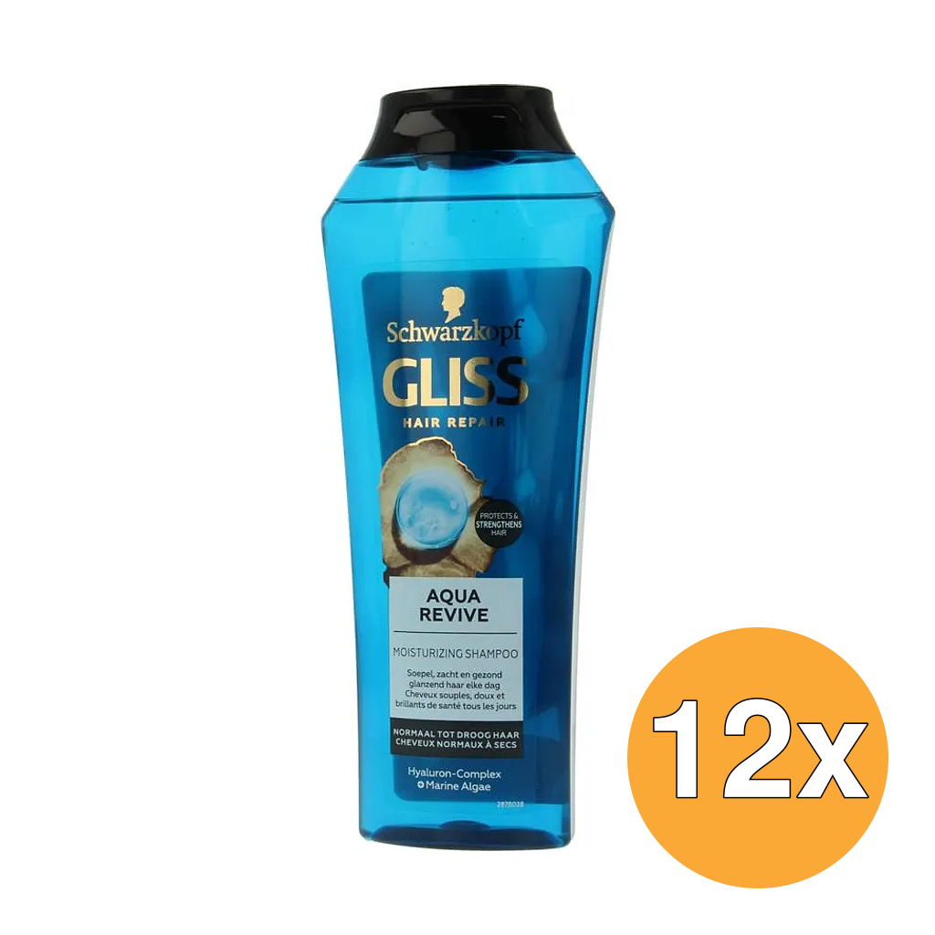 12x Gliss Kur Shampoo aqua revive (250 ml)