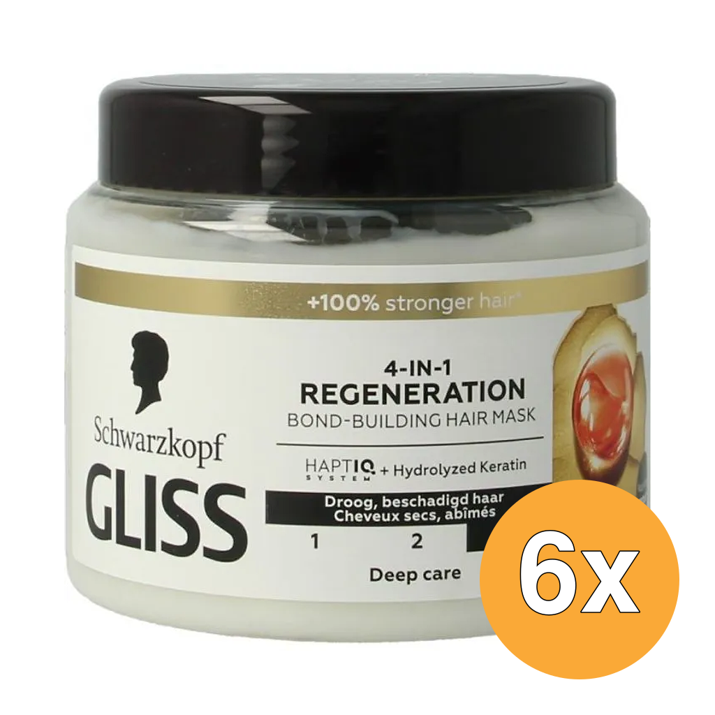 6x Gliss Kur Total Repair Mask (400 ml)