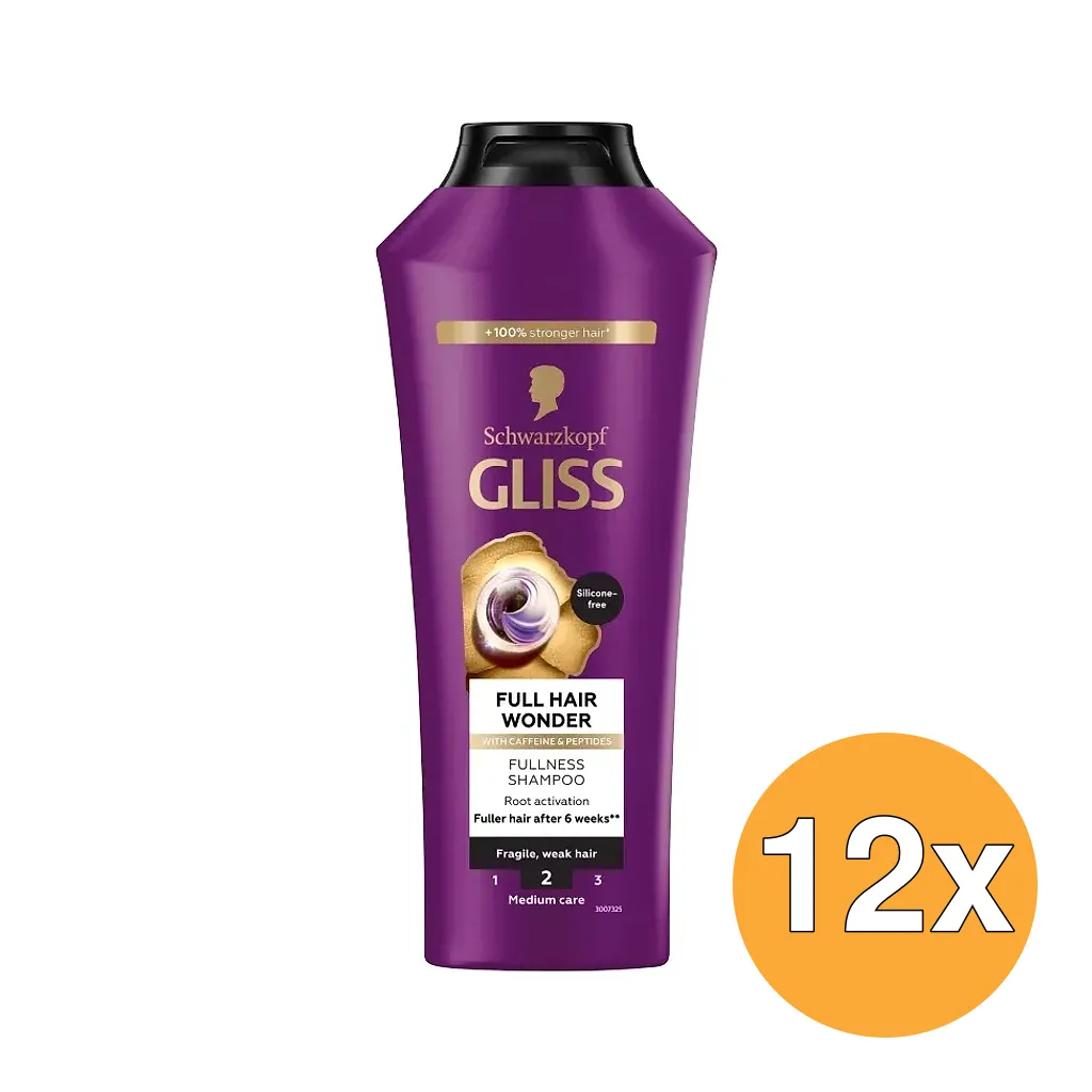 12x Gliss Kur Shampoo Full Hair W (250 ml)