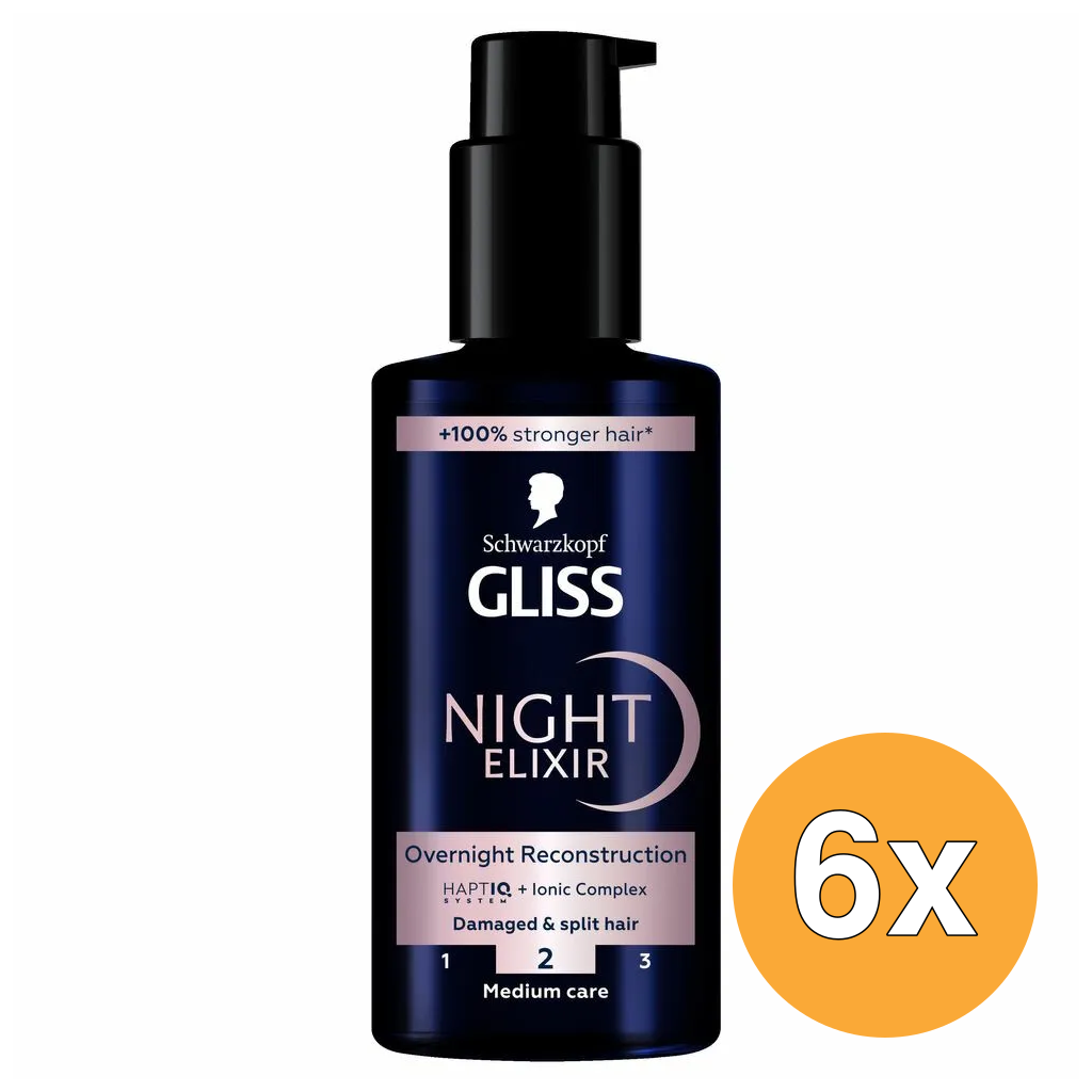 6x Gliss Kur Split Hair Miracle Night Elixir (100 ml)