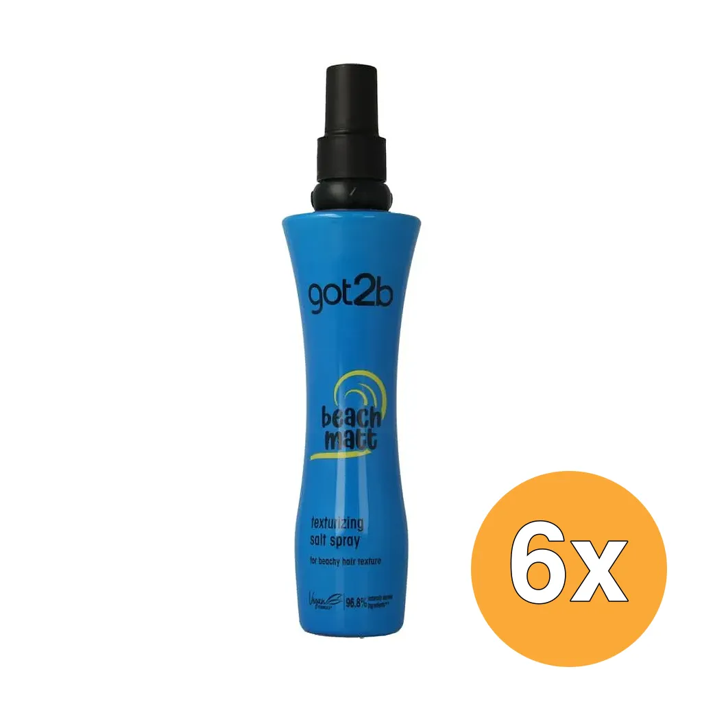 6x Got2B Beach Matt Texturizing Salt Sp Ray (200 ml)