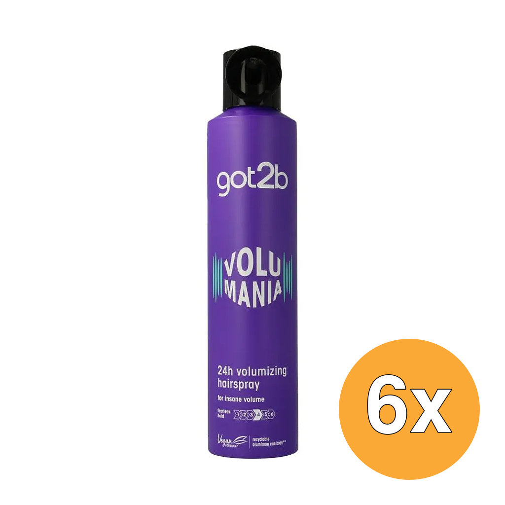 6x Got2B Hairspray Volumania (300 ml)