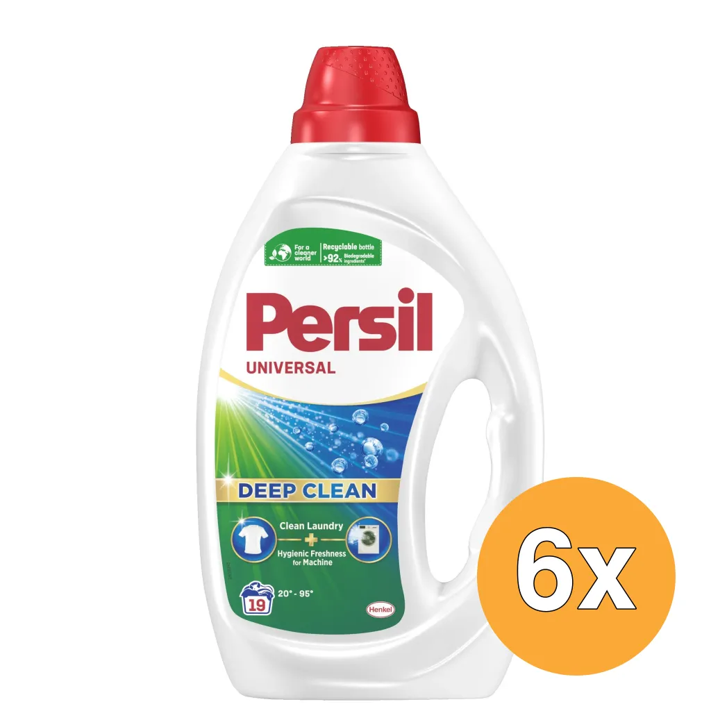 6x Persil Wasmiddel Gel Universal 19 Wasbeurten (855 ml)