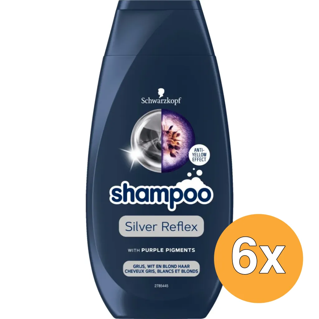 6x Schwarzkopf Reflex silver shampoo (250 ml)