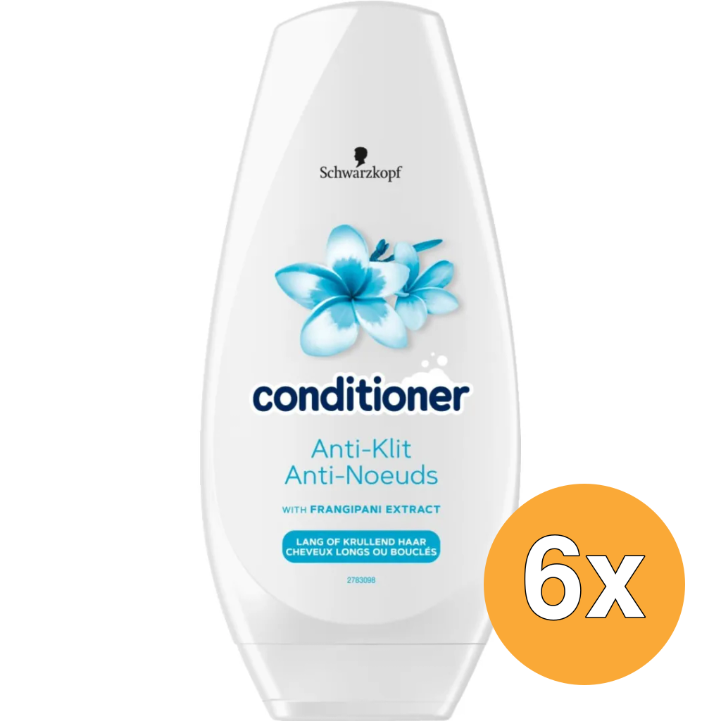 6x Schwarzkopf Conditioner anti klit (250 ml)